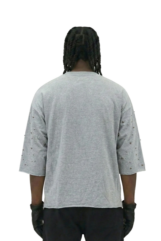 PETTI SN/ Jersey 3/4 Sleeve Crop Top Tee