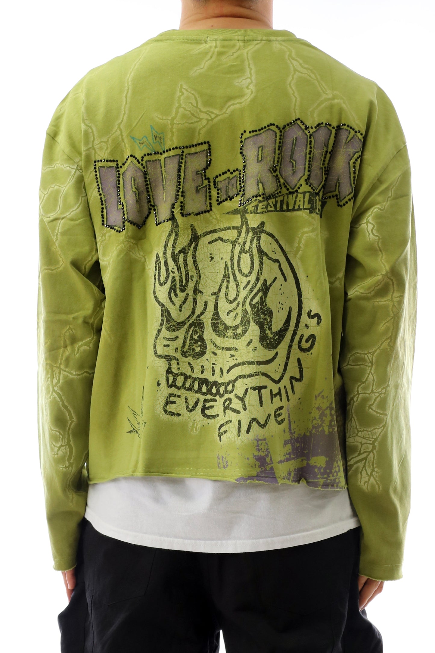 VAHAN S/N Jersey Long Sleeve Crop Top Tee