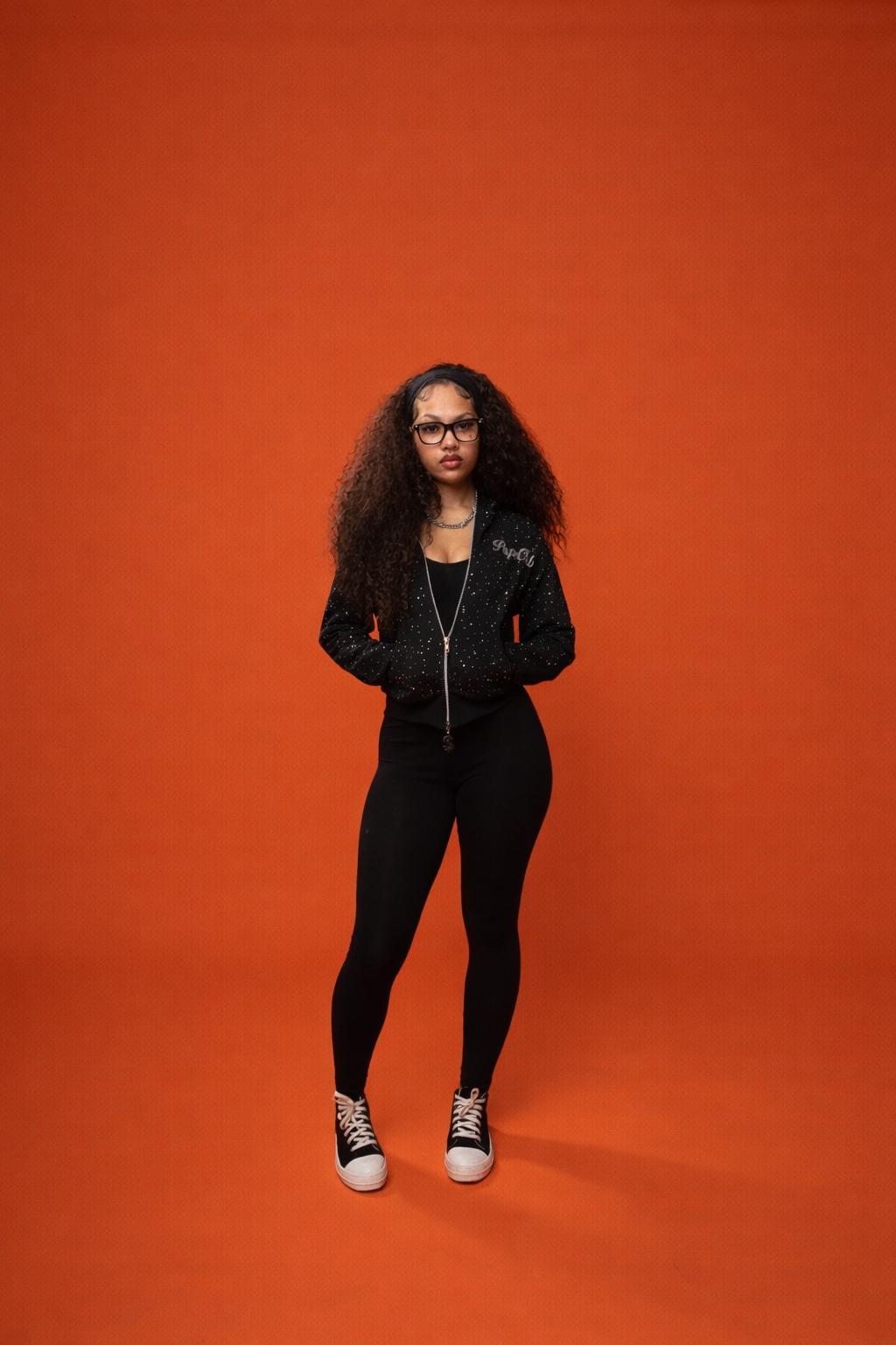 Pape Club VVS Black Studded Zip Up