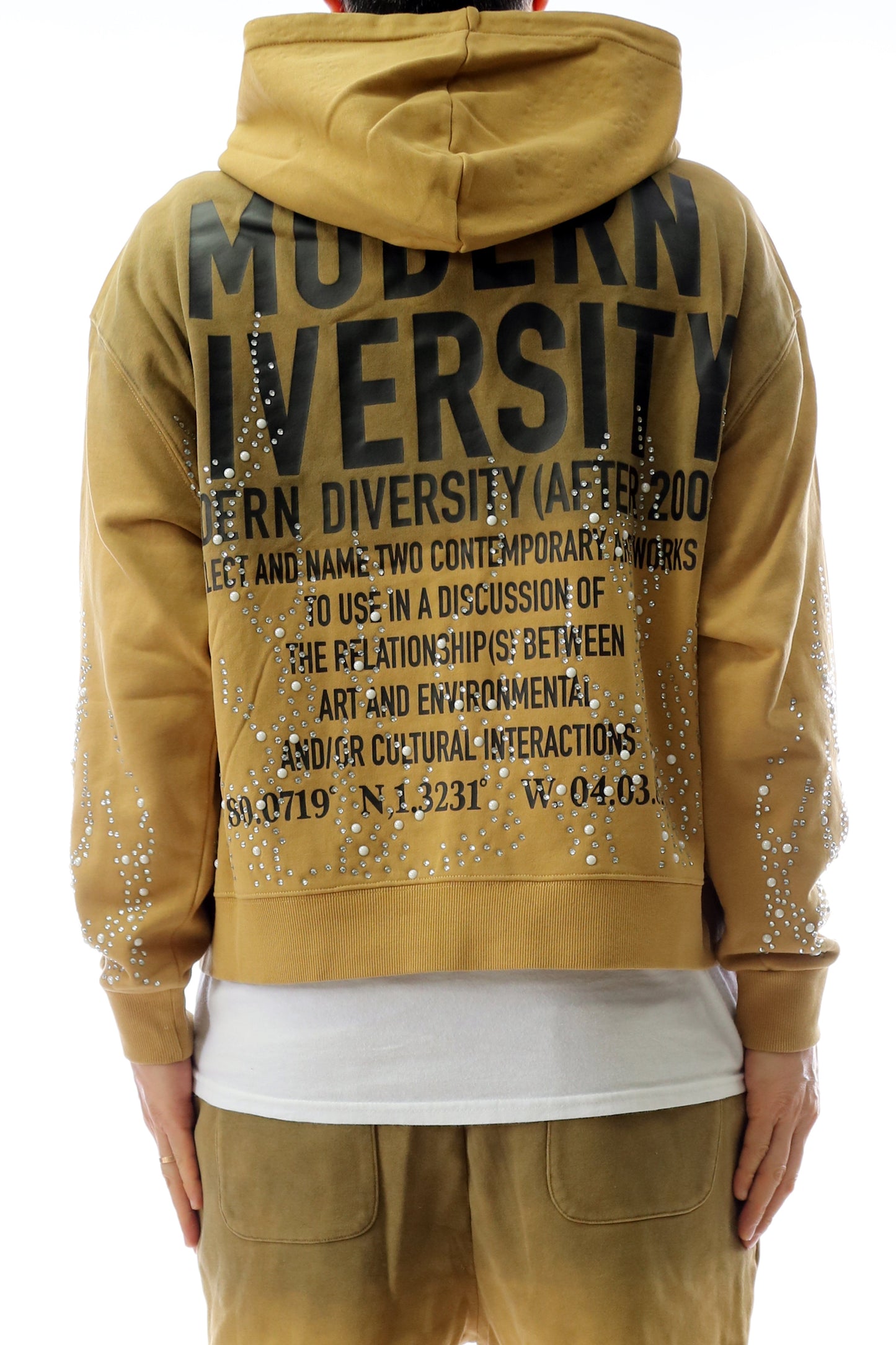 NEW ROLE Terry Long Sleeve Crop Top Full Zip Hoodie