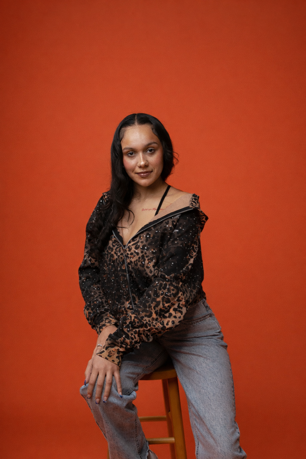 Cheetah Print VVS Zip Up Hoodie