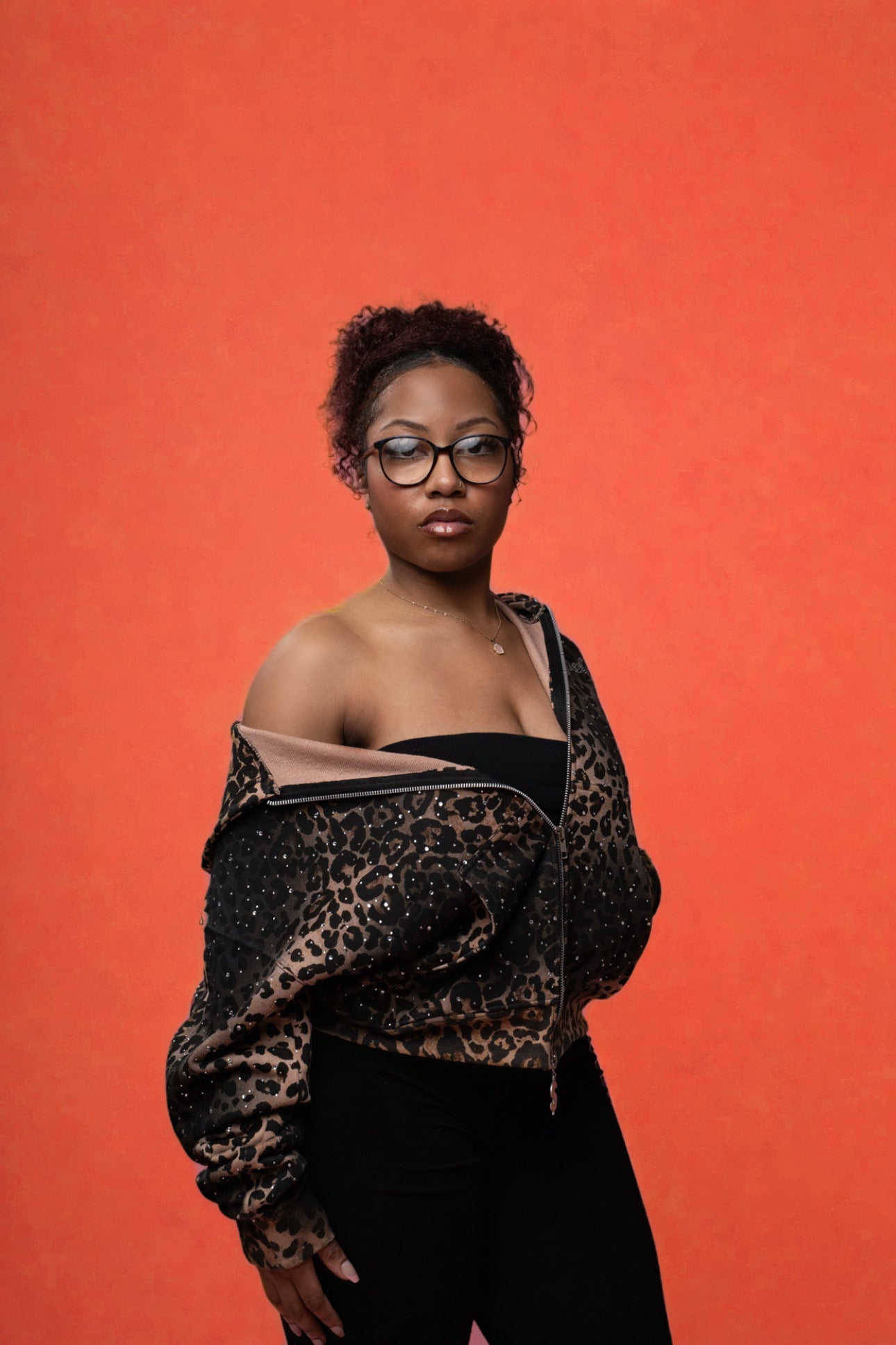 Cheetah Print VVS Zip Up Hoodie