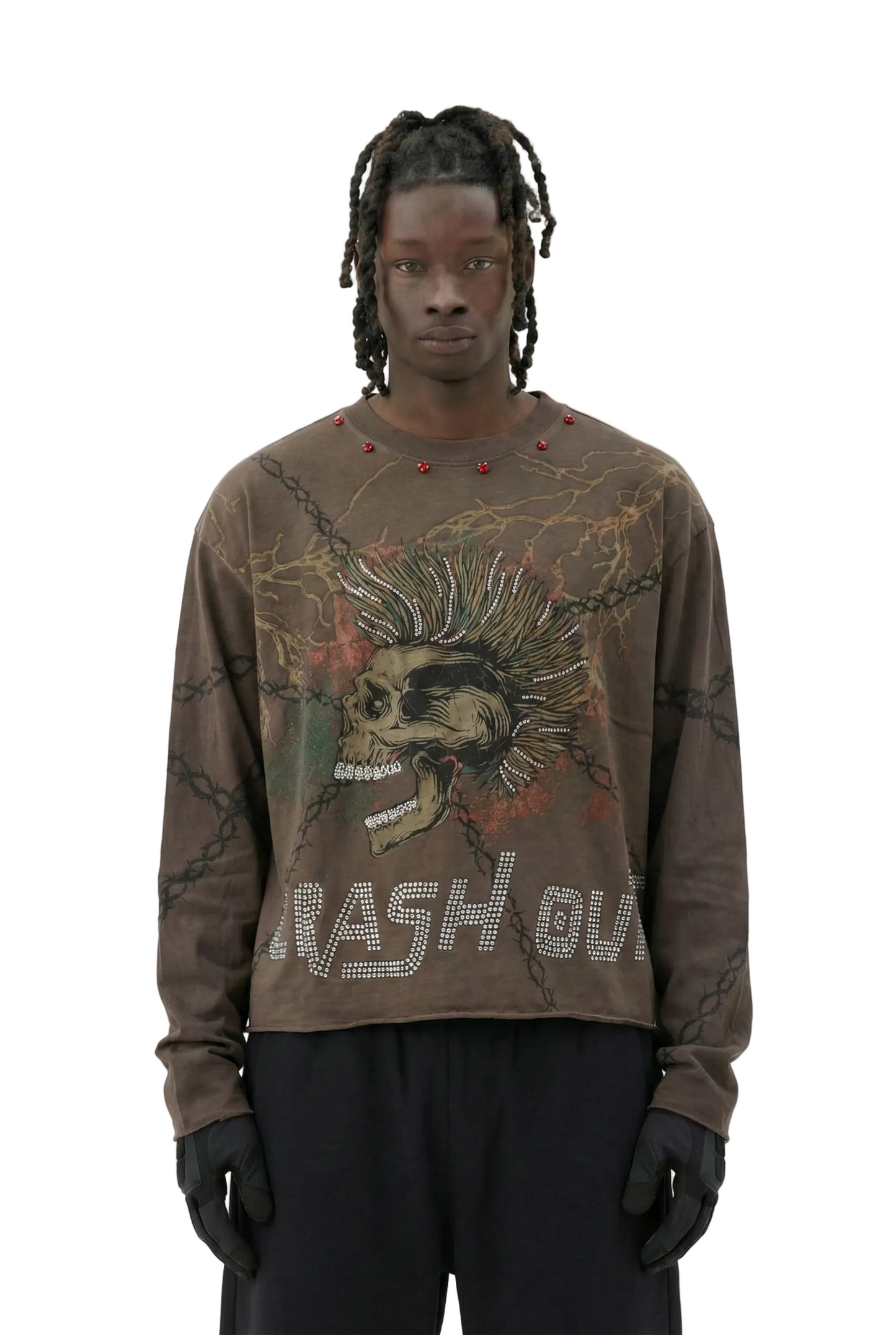 HARDY S/N Jersey Long Sleeve Crop Top Tee