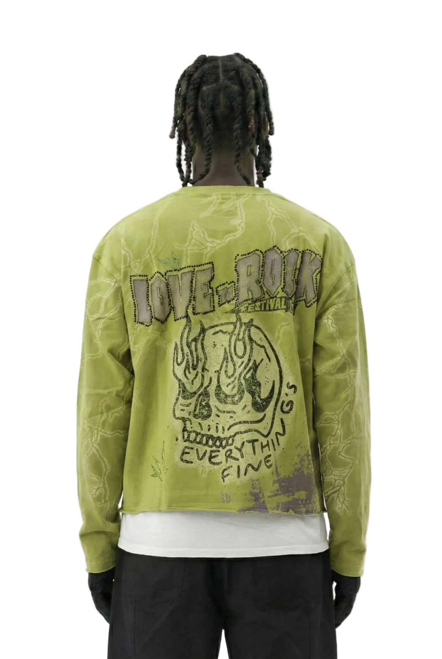 VAHAN S/N Jersey Long Sleeve Crop Top Tee