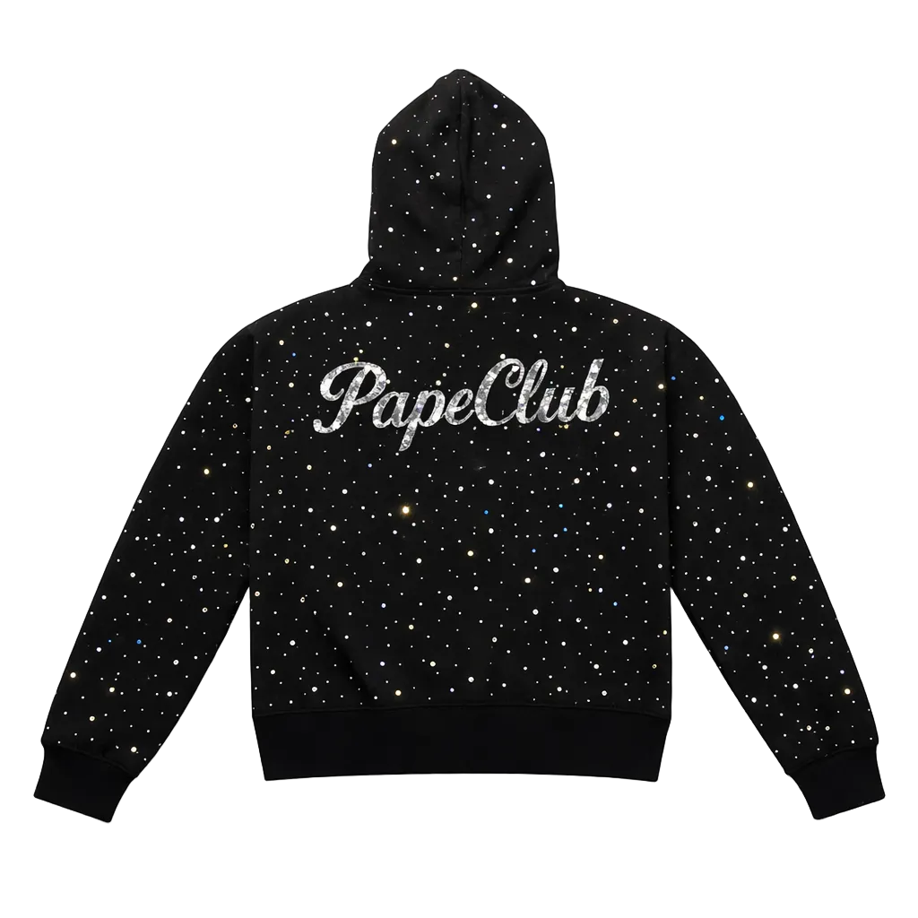 Pape Club VVS Black Studded Zip Up