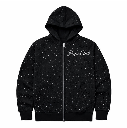 Pape Club VVS Black Studded Zip Up