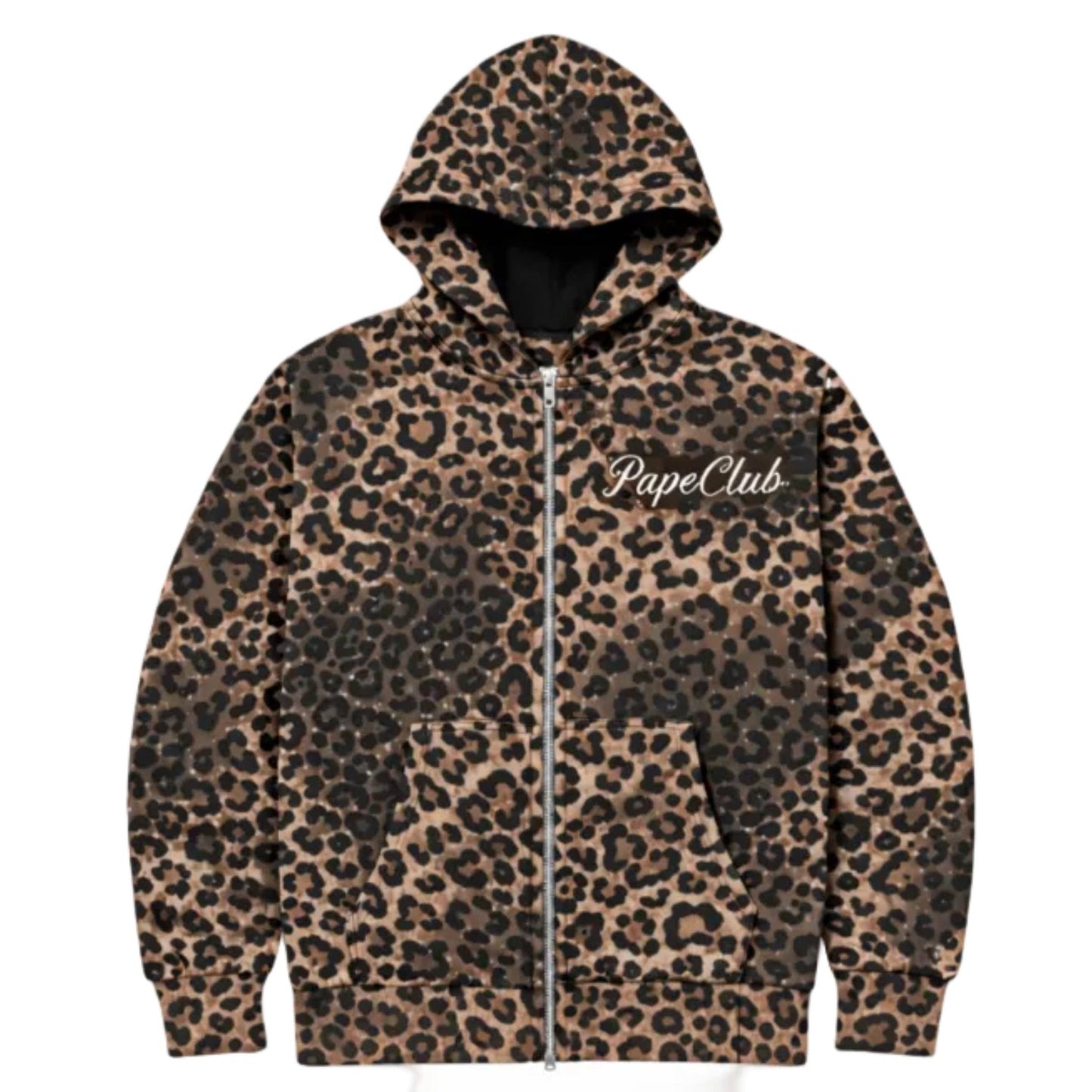 Cheetah Print VVS Zip Up Hoodie